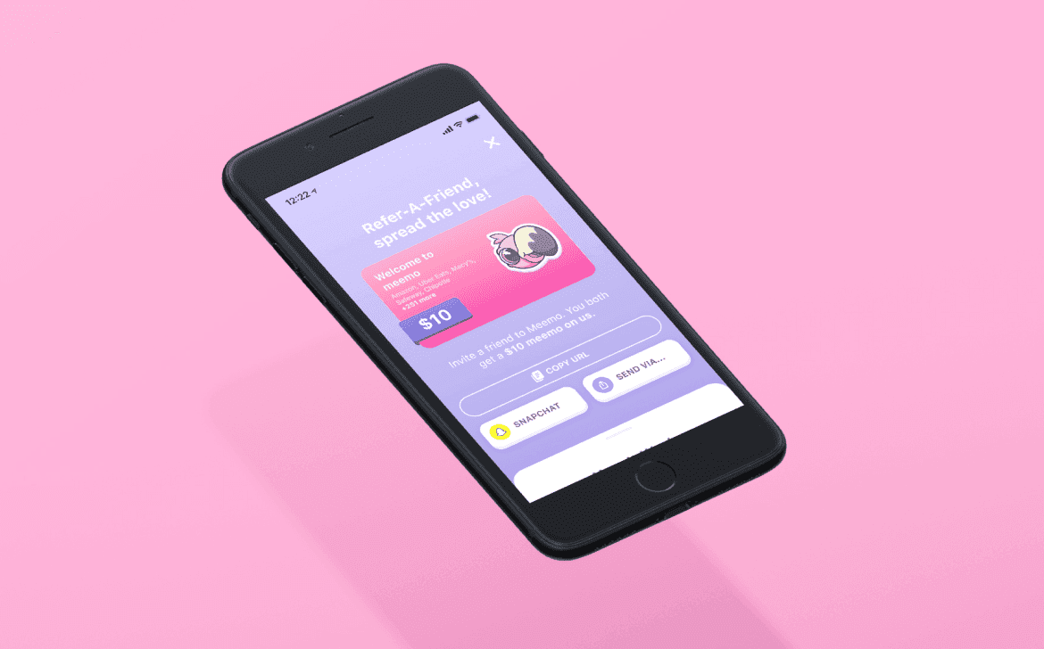 Meemo App mockup