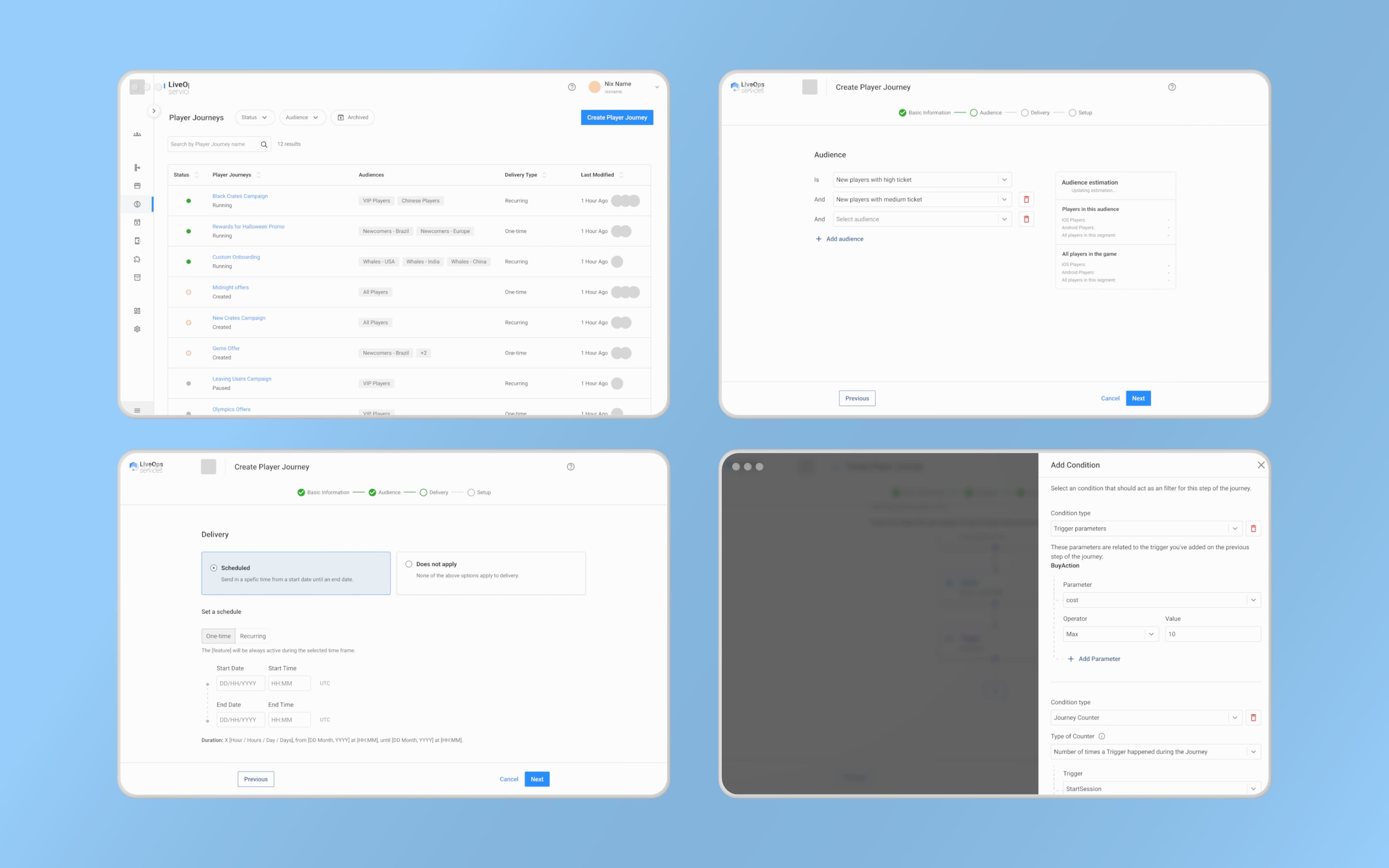 Wildlife Player Journey mockup